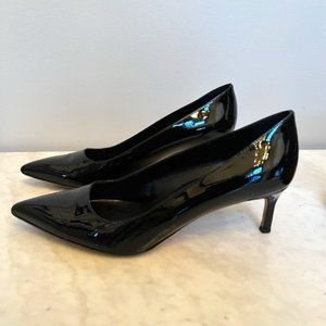 Via Spiga Bethany Black Patent Leather Pump